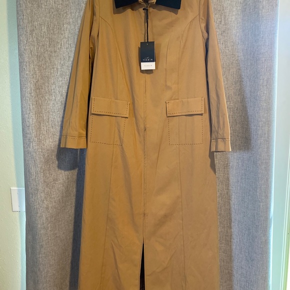 RARE AUTHENTIC TEKBIR Beige Trench Coat Zip sz46 Msrp $749 - Picture 15 of 15